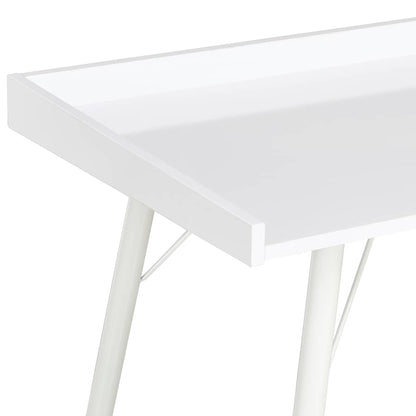 vidaXL Desk | White | Engineered wood | 90 x 50 x 79 cm | Durable | Desk 4