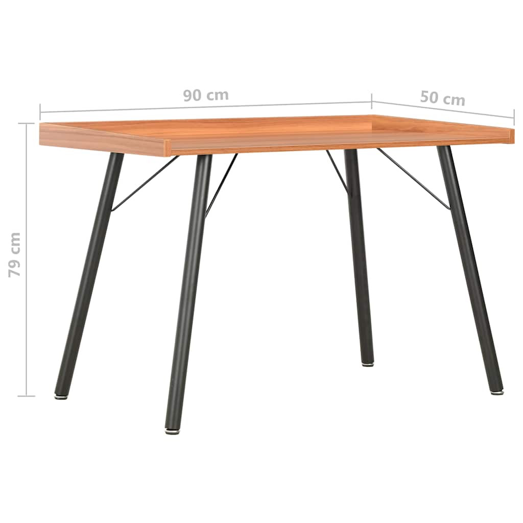20272 vidaXL Desk Brown 90x50x79 cm 6