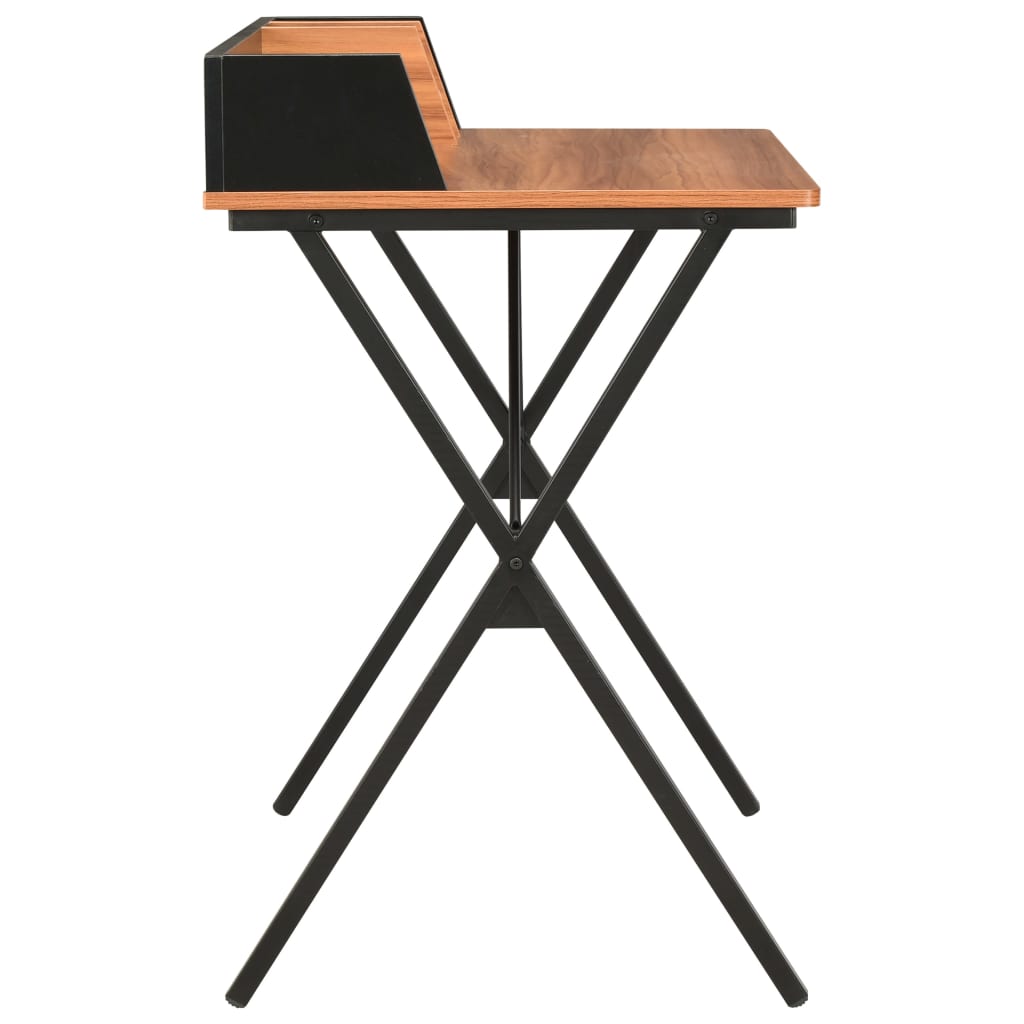 vidaXL Desk | Black and Brown | Engineered Wood and Powder-Coated Steel 3