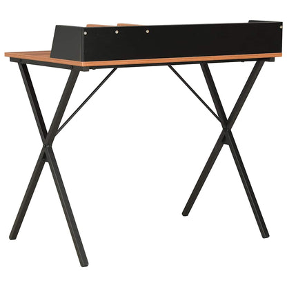 vidaXL Desk | Black and Brown | Engineered Wood and Powder-Coated Steel 4