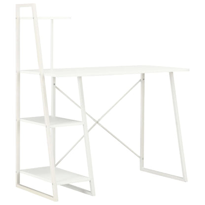 vidaXL Desk | White | Engineered wood, Powder-coated steel | Medium 1