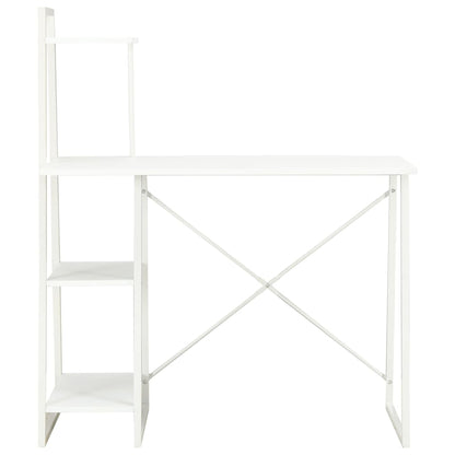 vidaXL Desk | White | Engineered wood, Powder-coated steel | Medium 2