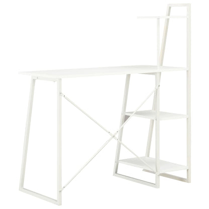 vidaXL Desk | White | Engineered wood, Powder-coated steel | Medium 4