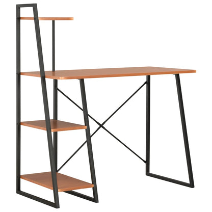 vidaXL Desk | Black and brown 1