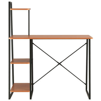 vidaXL Desk | Black and brown 2