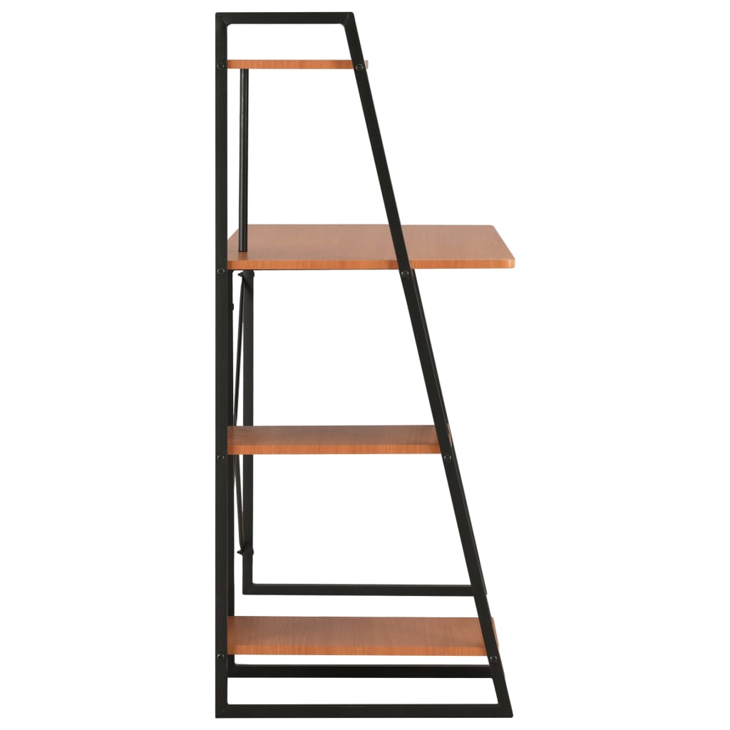 vidaXL Desk | Black and brown 3