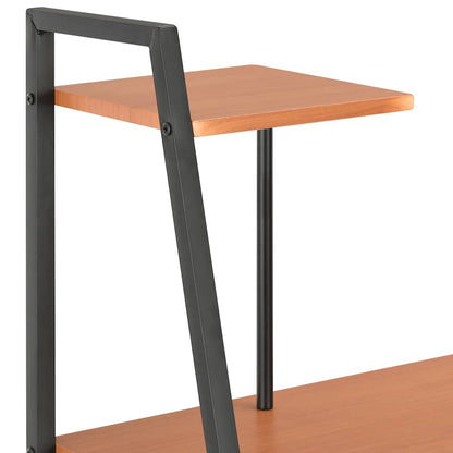 vidaXL Desk | Black and brown 5