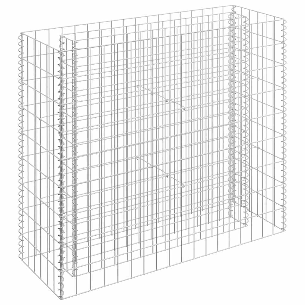 vidaXL Gabion Raised Bed | Silver | Galvanised steel | 90x30x90 cm 2