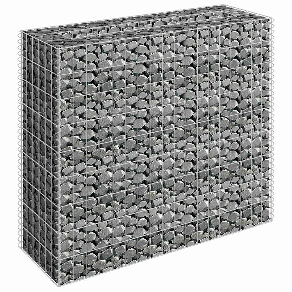 vidaXL Gabion Raised Bed | Silver | Galvanised steel | 90x30x90 cm 3