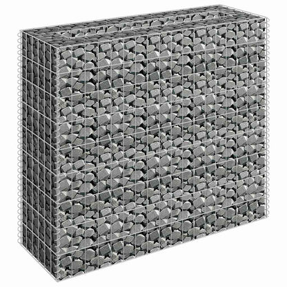 vidaXL Gabion Raised Bed | Silver | Galvanised steel | 90x30x90 cm 3
