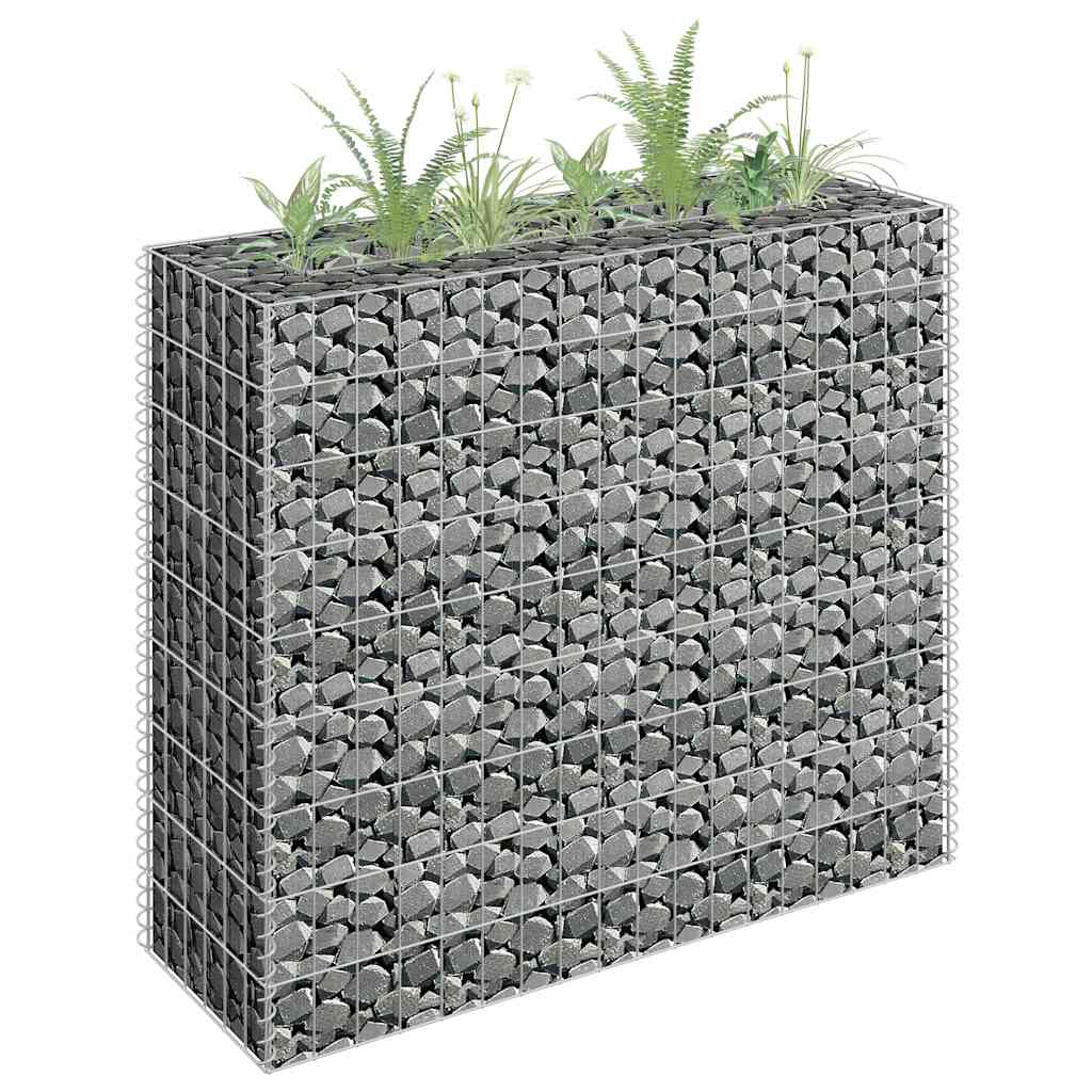 vidaXL Gabion Raised Bed | Silver | Galvanised steel | 90x30x90 cm 1