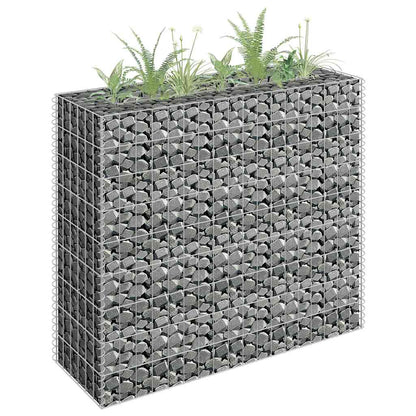 vidaXL Gabion Raised Bed | Silver | Galvanised steel | 90x30x90 cm 1