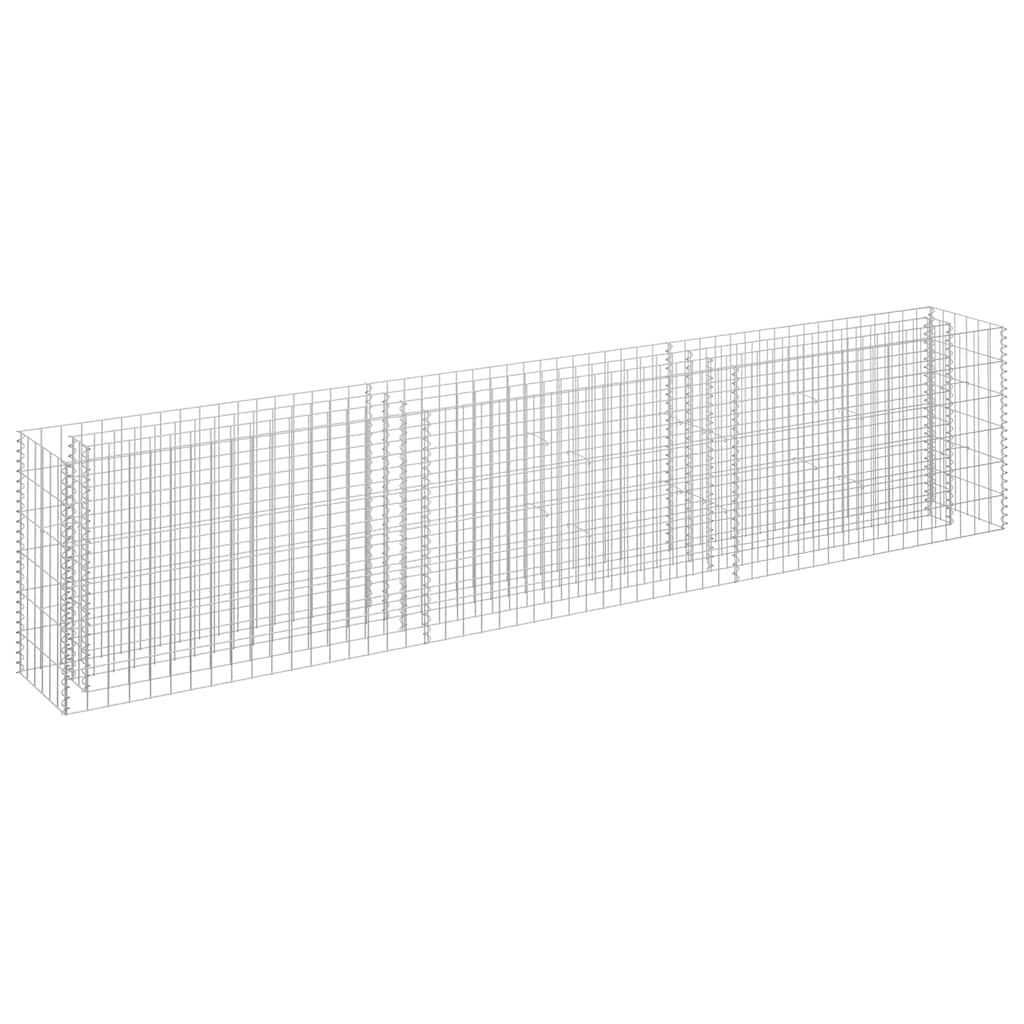 vidaXL Gabion Raised Bed | Silver | Galvanized Steel | 270 x 30 x 60 cm 2