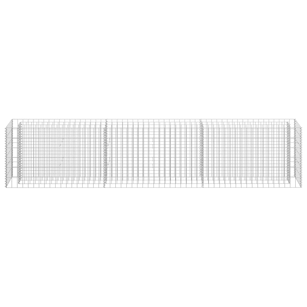 vidaXL Gabion Raised Bed | Silver | Galvanized Steel | 270 x 30 x 60 cm 4