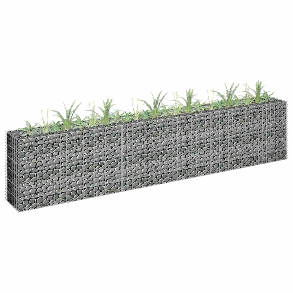 vidaXL Gabion Raised Bed | Silver | Galvanized Steel | 270 x 30 x 60 cm 1