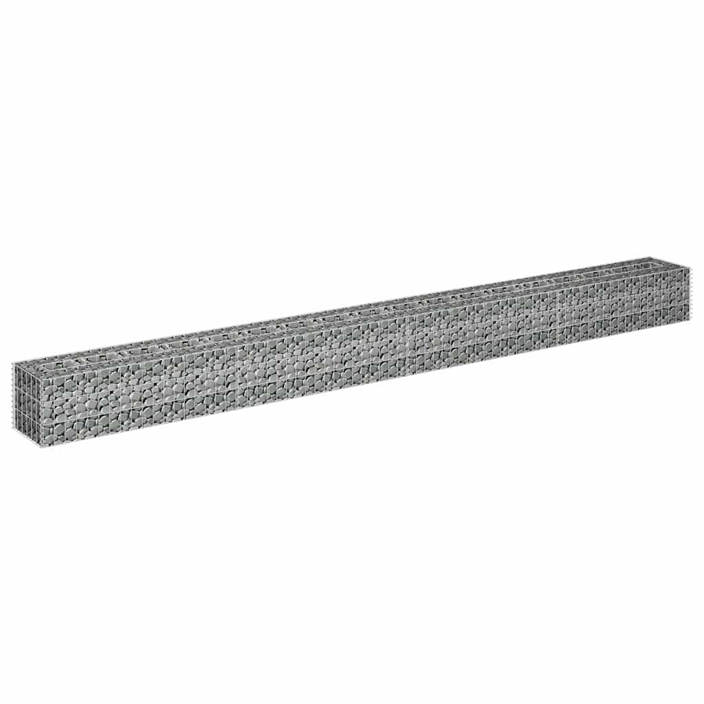 vidaXL Gabion Raised Bed Galvanised Steel 360x30x30 cm 3