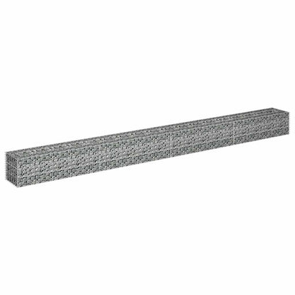 vidaXL Gabion Raised Bed Galvanised Steel 360x30x30 cm 3