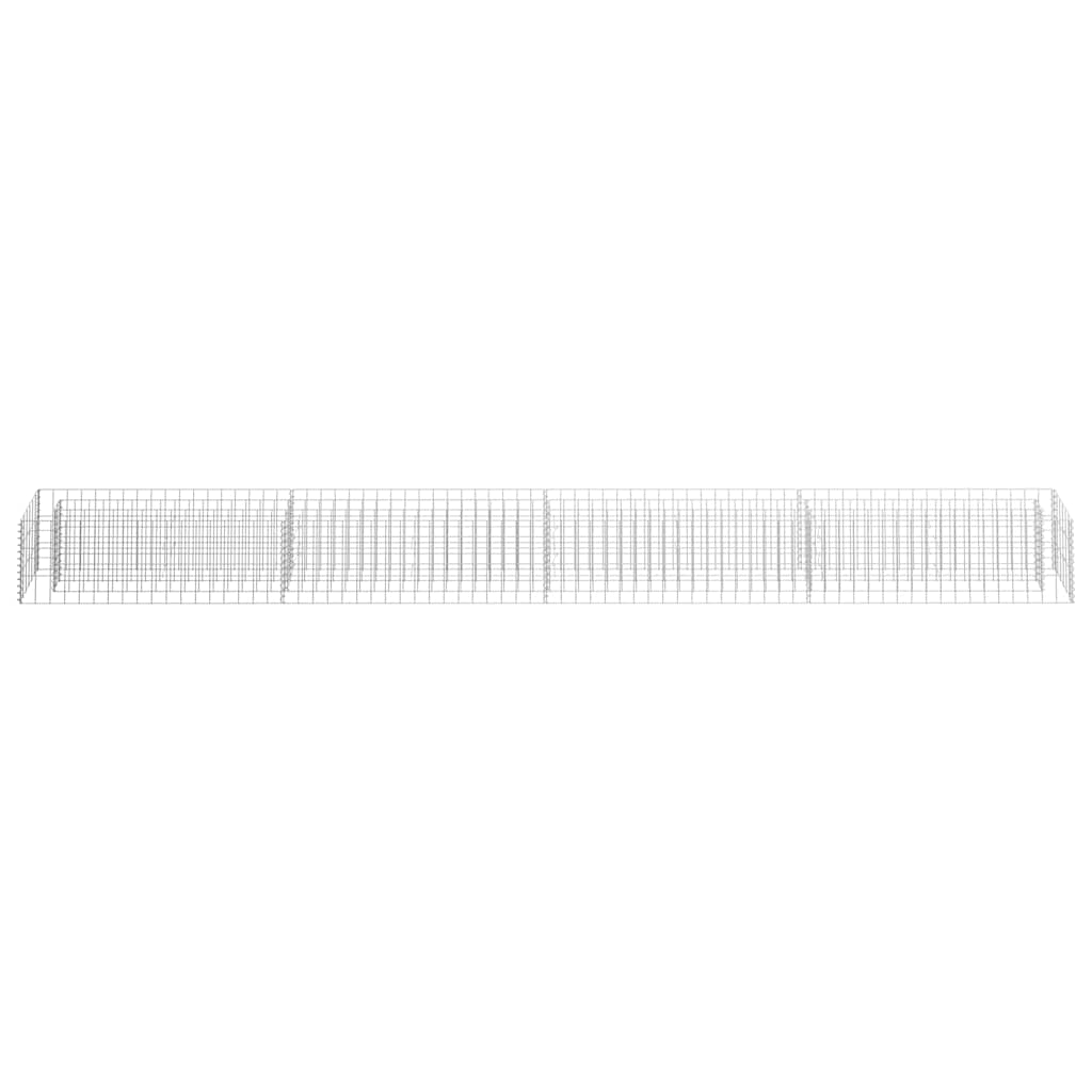 vidaXL Gabion Raised Bed Galvanised Steel 360x30x30 cm 4