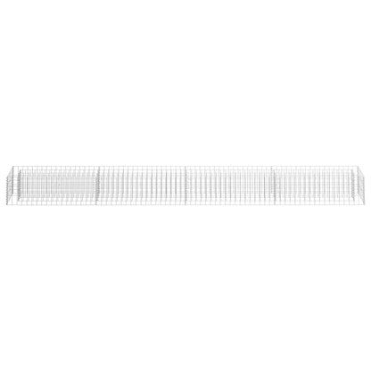 vidaXL Gabion Raised Bed Galvanised Steel 360x30x30 cm 4