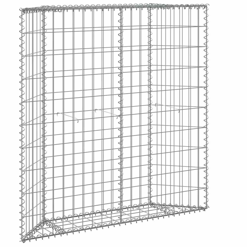 vidaXL Gabion Raised Bed | Silver | Galvanised Steel | 100x20x100 cm 1