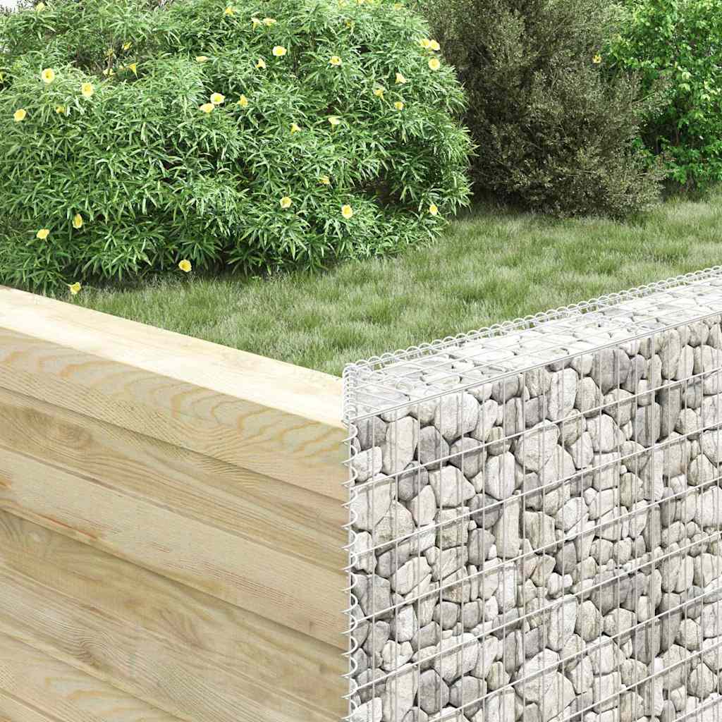 vidaXL Gabion Raised Bed | Silver | Galvanised steel | 150 x 20 x 100 cm 4