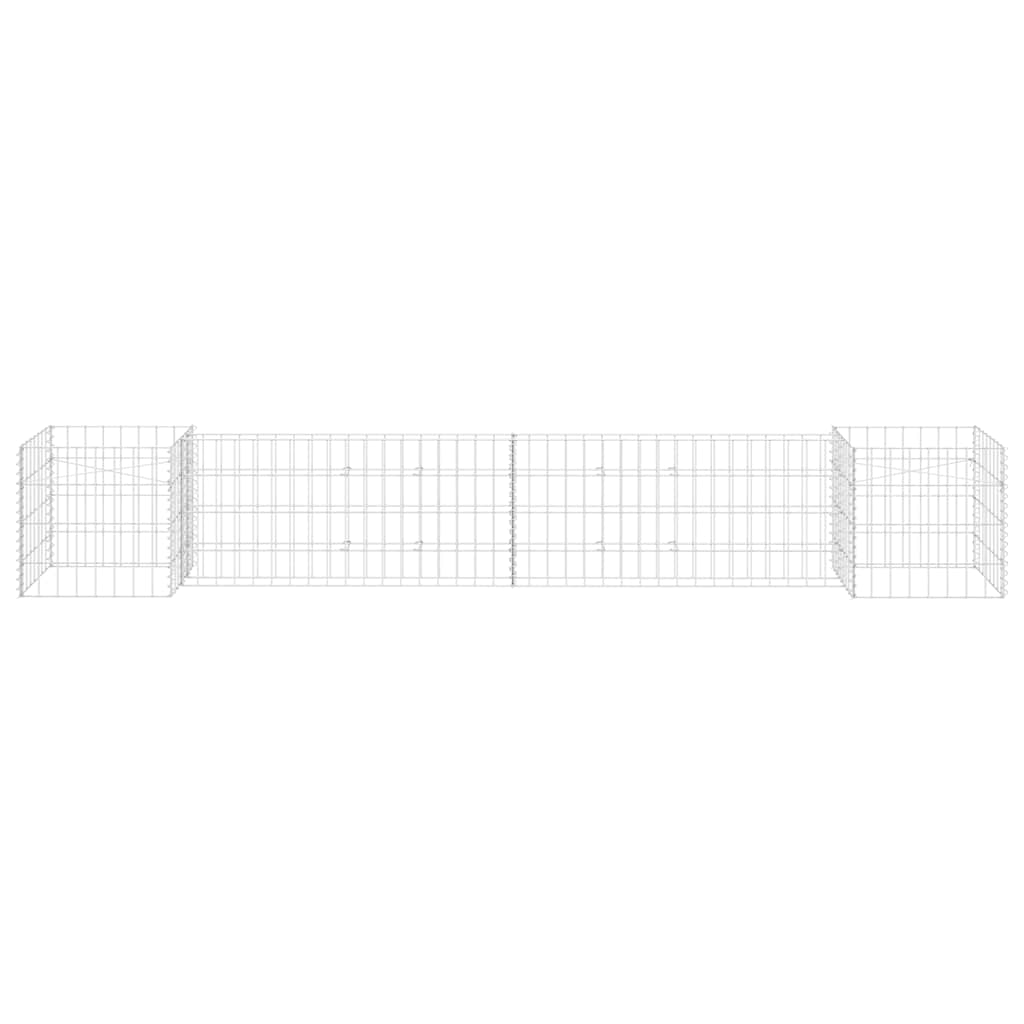 vidaXL Gabion Planter | Silver | Steel wire | 260x40x40 cm 3