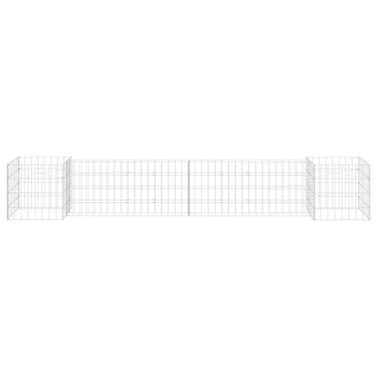 vidaXL Gabion Planter | Silver | Steel wire | 260x40x40 cm 3