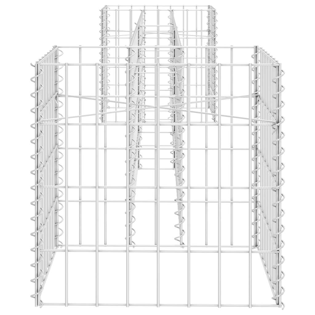 vidaXL Gabion Planter | Silver | Steel wire | 260x40x40 cm 4