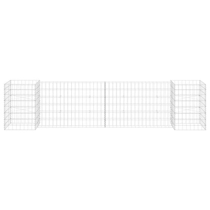 vidaXL Gabion Planter | Silver | Steel wire | 260x40x60 cm 3