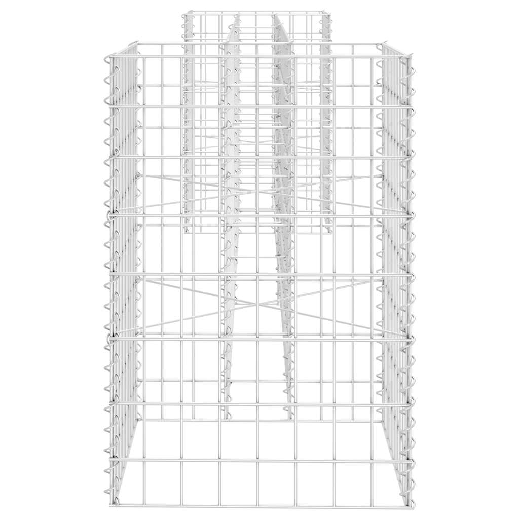 vidaXL Gabion Planter | Silver | Steel wire | 260x40x60 cm 4