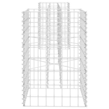 vidaXL Gabion Planter | Silver | Steel wire | 260x40x60 cm 4