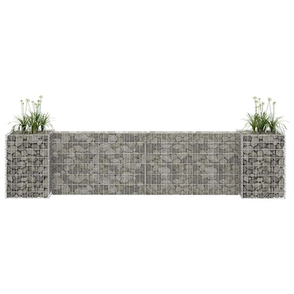 vidaXL Gabion Planter | Silver | Steel wire | 260x40x60 cm 1
