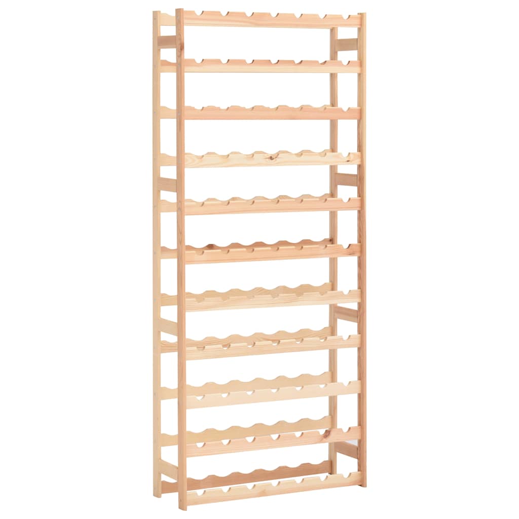 vidaXL Wine Rack for 77 Bottles Pinewood 2