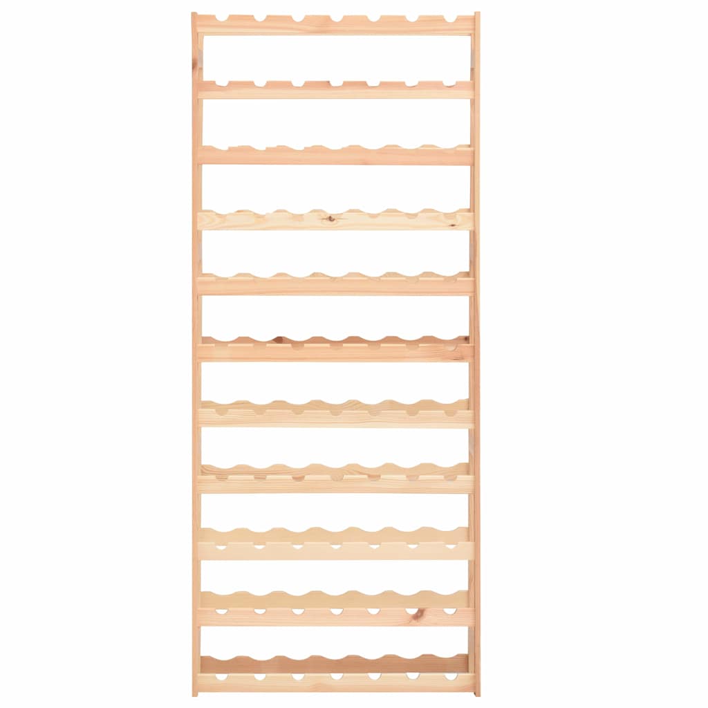 vidaXL Wine Rack for 77 Bottles Pinewood 3