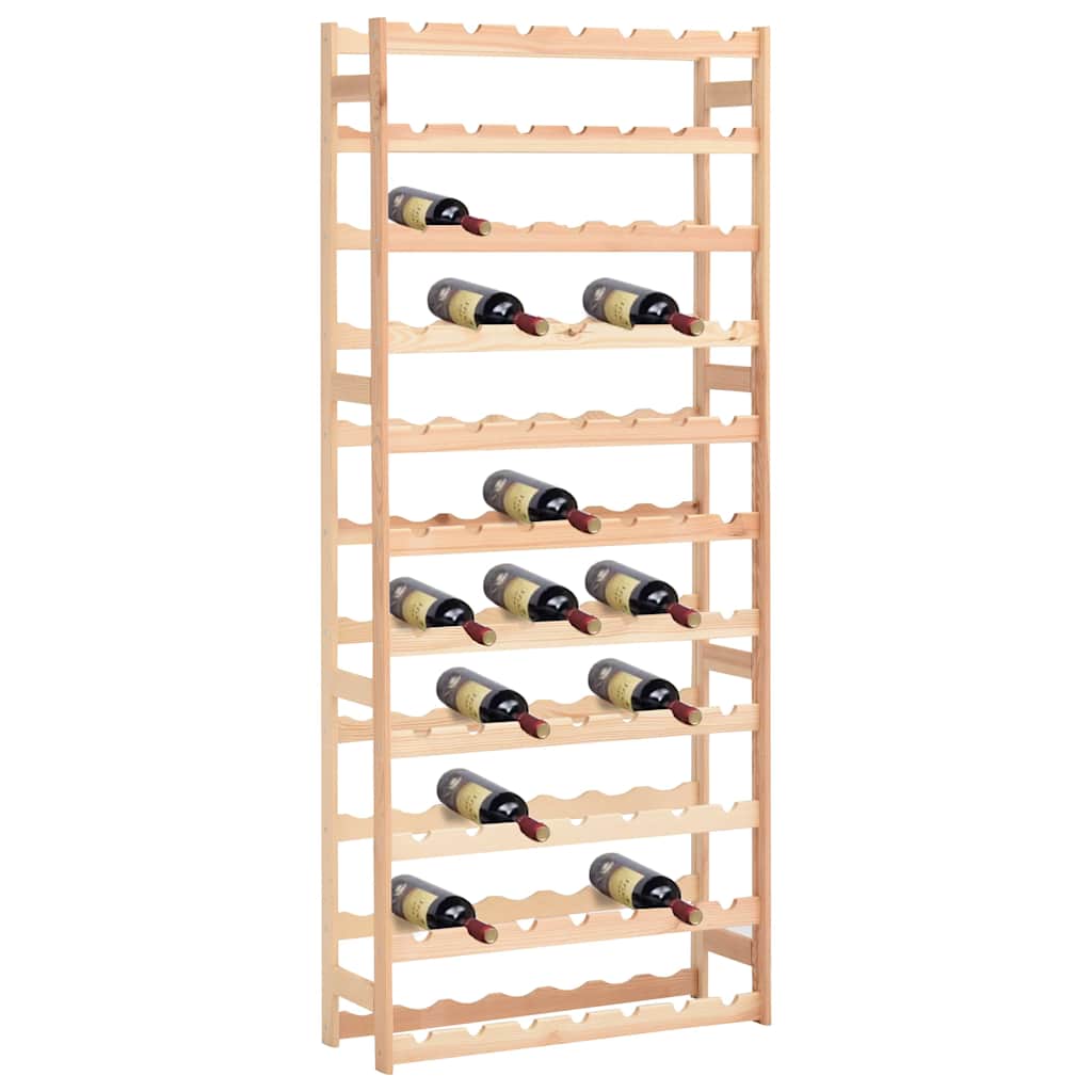 vidaXL Wine Rack for 77 Bottles Pinewood 1
