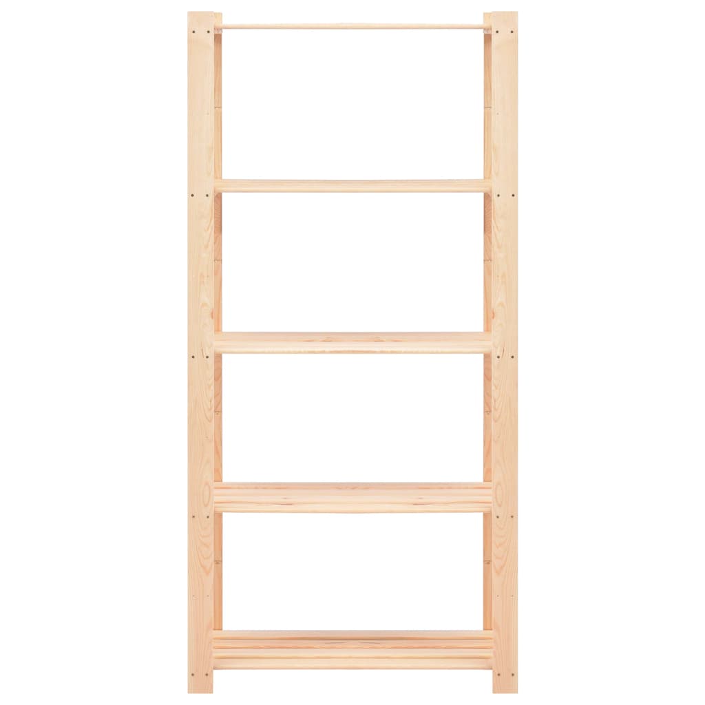 vidaXL 5-Tier Storage Rack 80x38x170 cm Solid Pinewood 250 kg 2
