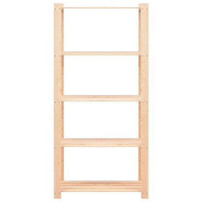 vidaXL 5-Tier Storage Rack 80x38x170 cm Solid Pinewood 250 kg 2