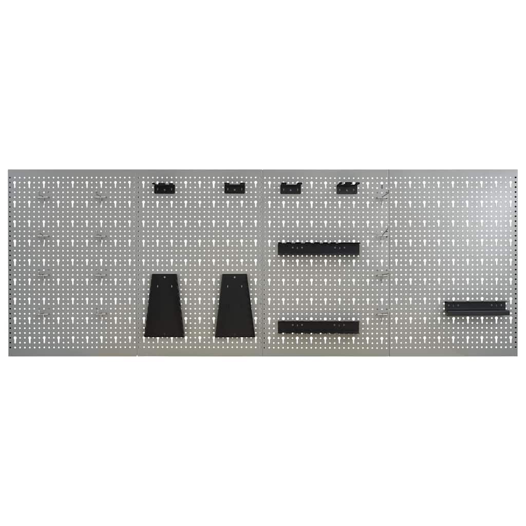 145352 vidaXL Wall-mounted Peg Boards 4 pcs 40x58 cm Steel 2