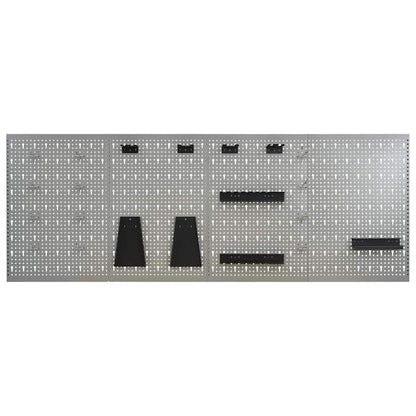 145352 vidaXL Wall-mounted Peg Boards 4 pcs 40x58 cm Steel 2