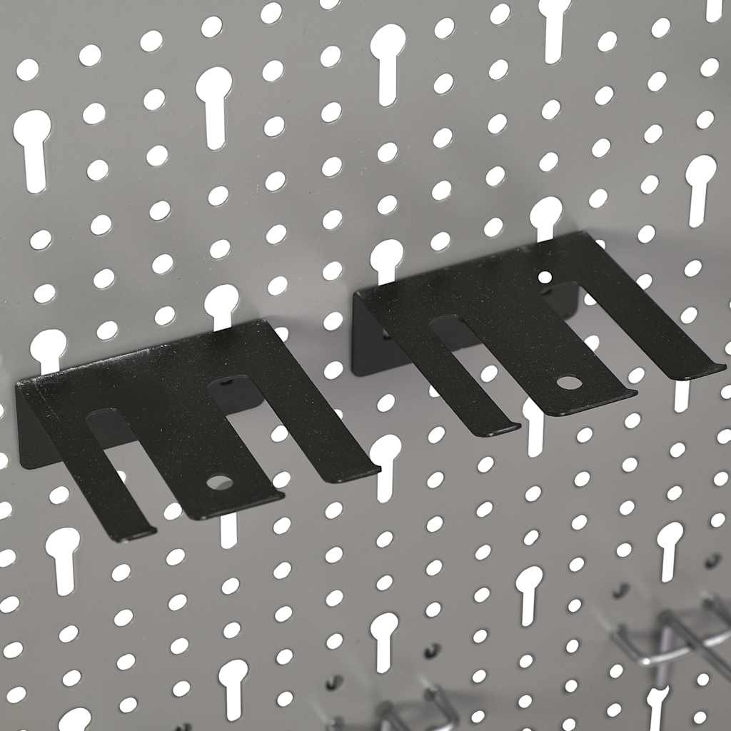 145352 vidaXL Wall-mounted Peg Boards 4 pcs 40x58 cm Steel 5