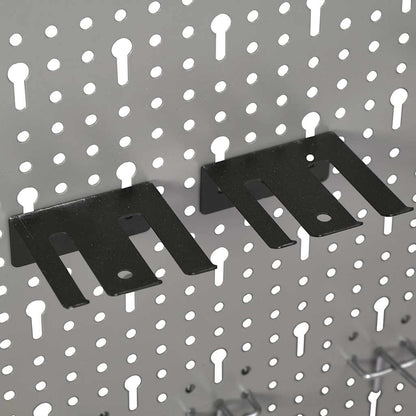 145352 vidaXL Wall-mounted Peg Boards 4 pcs 40x58 cm Steel 5