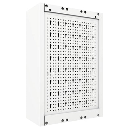 vidaXL Wall Mounted Tool Cabinet Industrial Style Metal Grey and Black 4