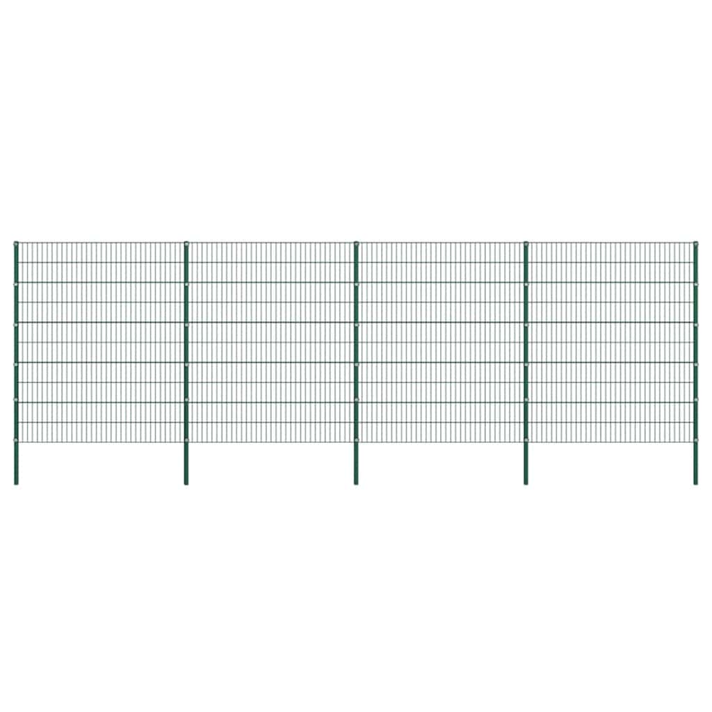 Fence Panel Posts Iron Green
