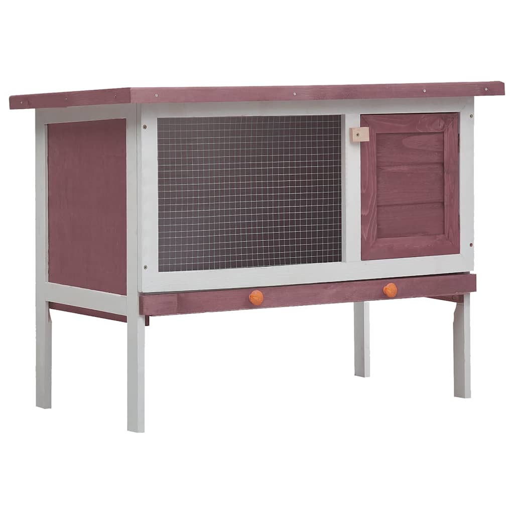 vidaXL Rabbit Hutch | Brown | Solid pine wood | One size | Rabbit Hutch 1
