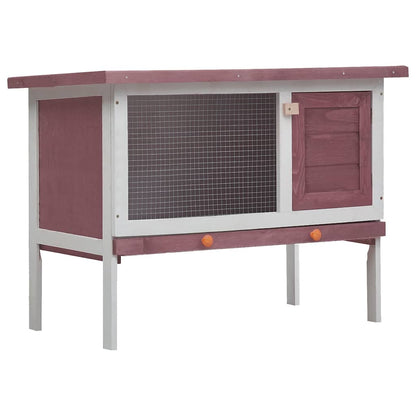 vidaXL Rabbit Hutch | Brown | Solid pine wood | One size | Rabbit Hutch 1