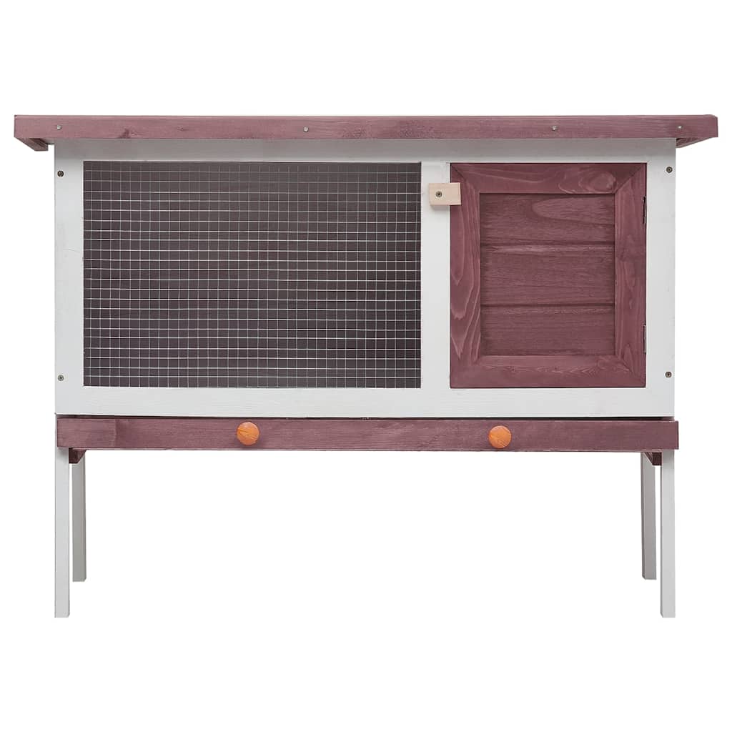 vidaXL Rabbit Hutch | Brown | Solid pine wood | One size | Rabbit Hutch 3