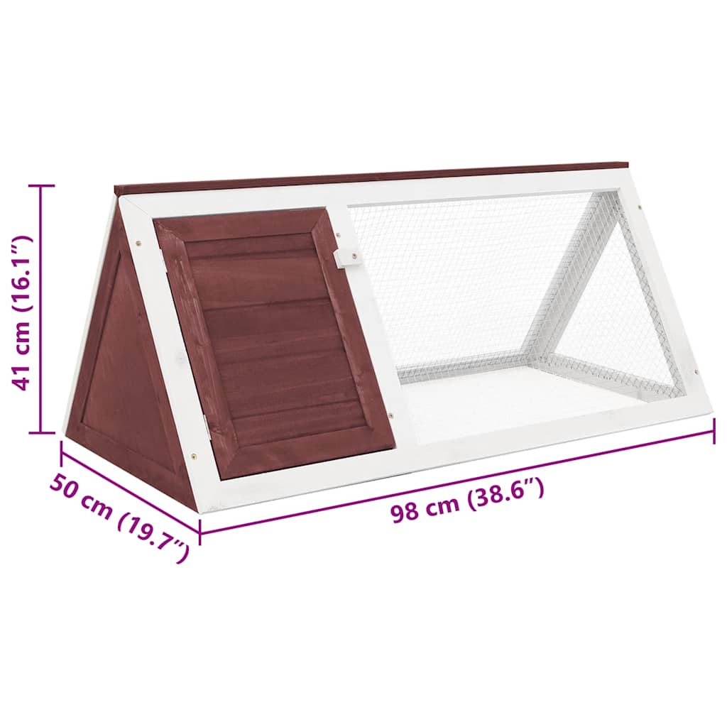 vidaXL Animal Cage | Brown | Fir wood | null | Durable | Animal Cage 5