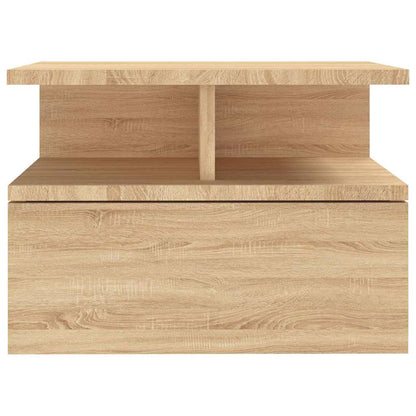vidaXL Floating Nightstand | Set of 2 | Sonoma oak | Engineered wood | Compact 5