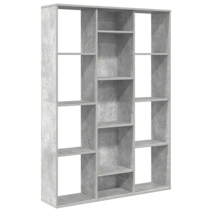 vidaXL Room Divider/Book Cabinet Concrete Grey 100x24x140 cm Engineered Wood 2
