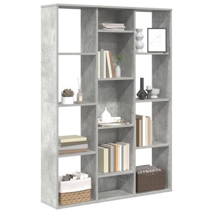 vidaXL Room Divider/Book Cabinet Concrete Grey 100x24x140 cm Engineered Wood 4